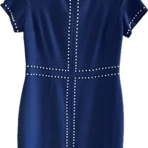 Karl Lagerfeld Paris Pearl Trim Dress